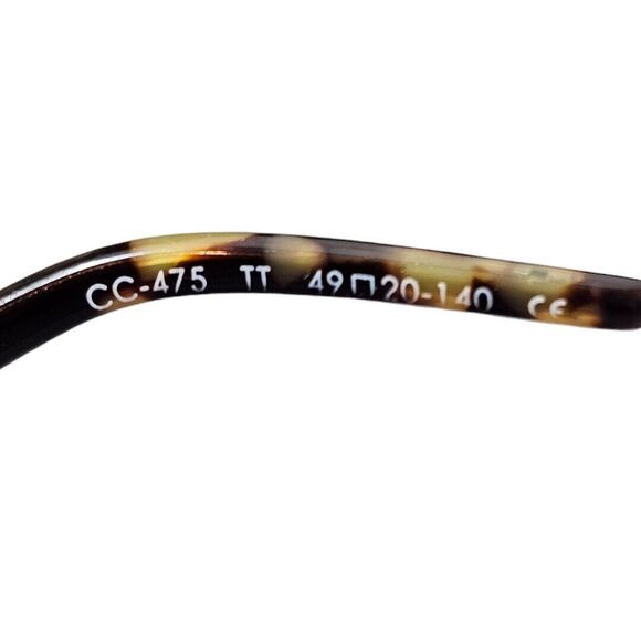 Cadillac CC-475 TT 49-20-140 Brown Tortoise Full Rim Eyeglasses Frames Only - Picture 6 of 7